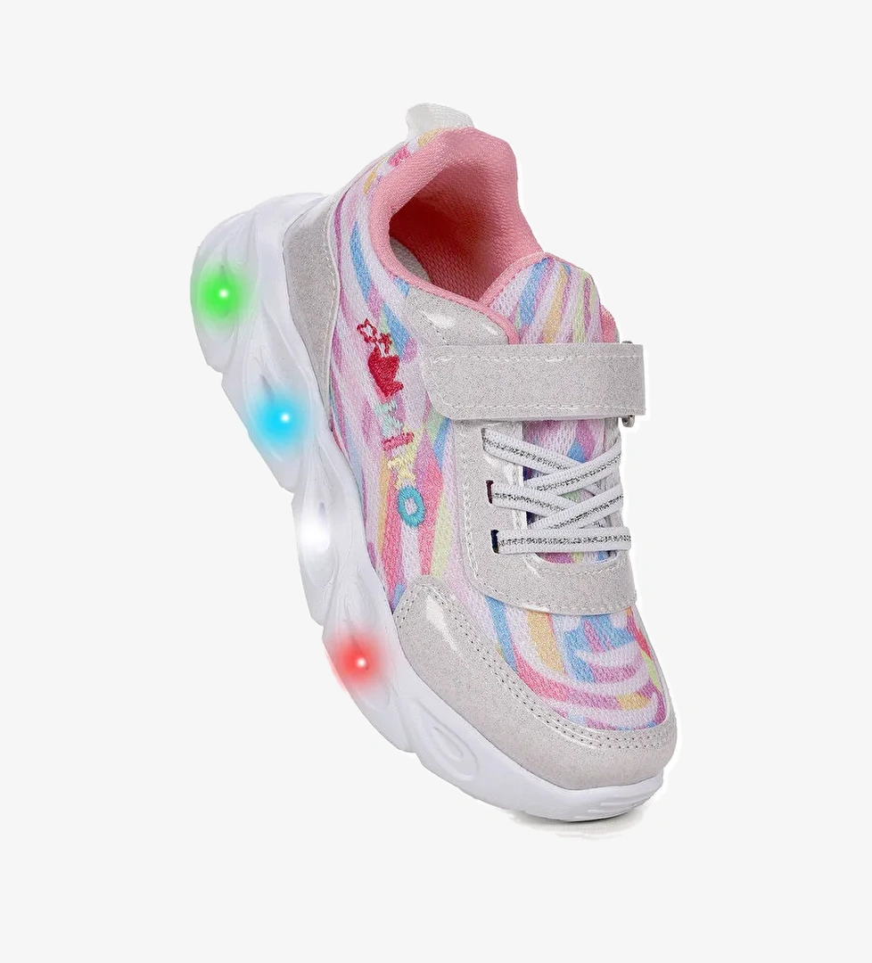 Teno Cırtlı Işıklı Kız Çocuk Spor Ayakkabı