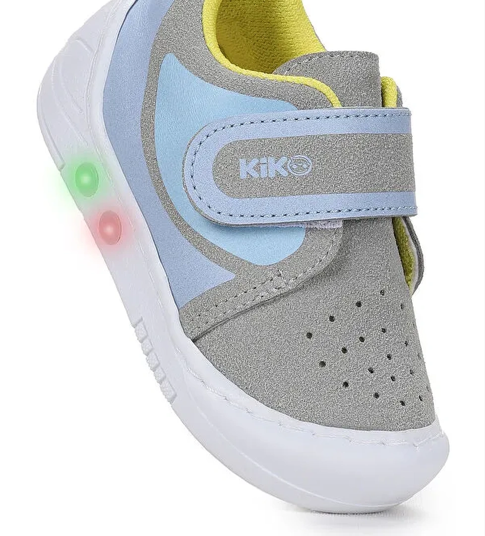Kugan Cırtlı Işıklı Erkek Bebek Yürüyüş Spor Ayakkabı