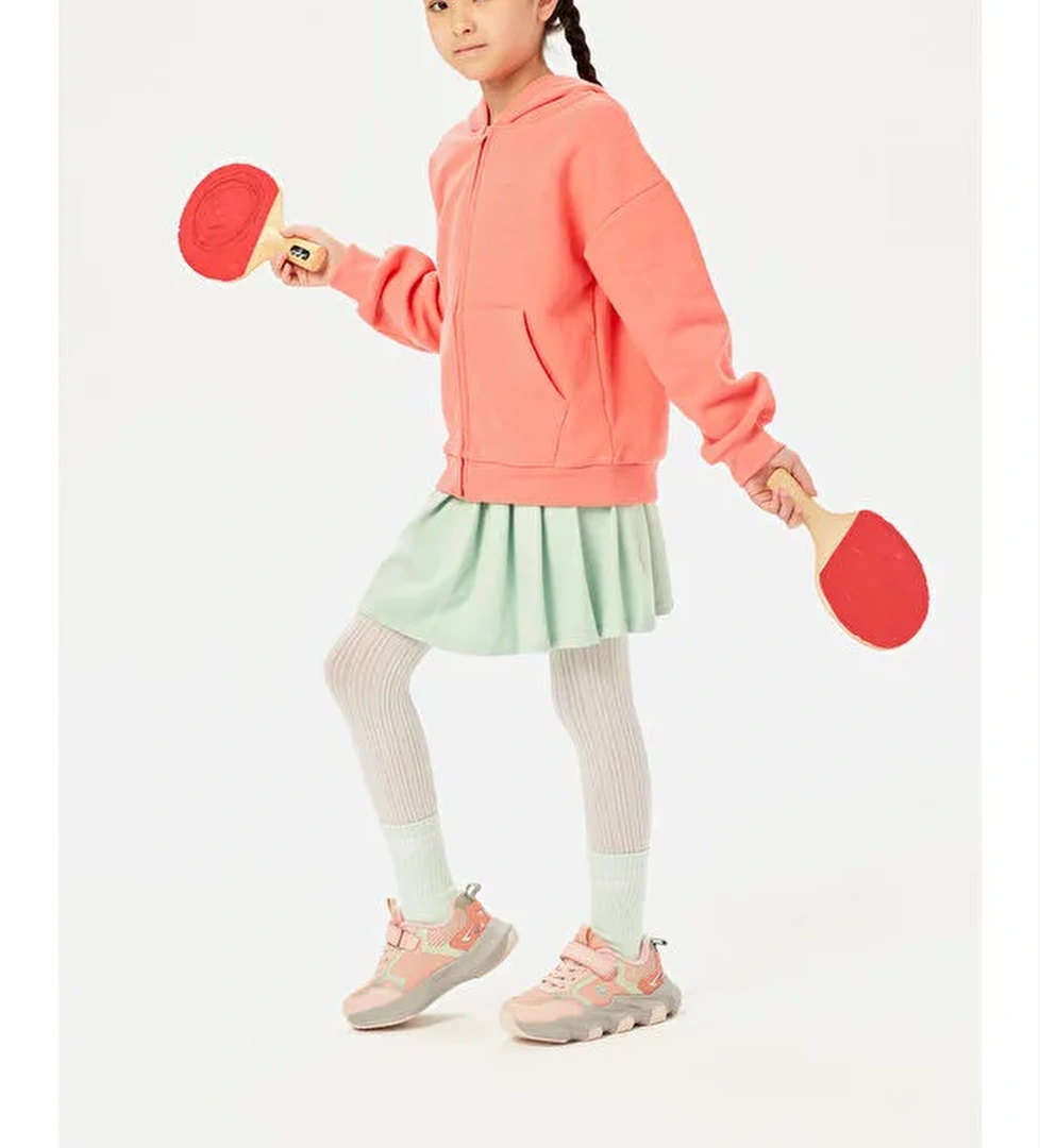 Space Kürklü Kız Okul Öncesi Pudra Outdoor - Görsel 1