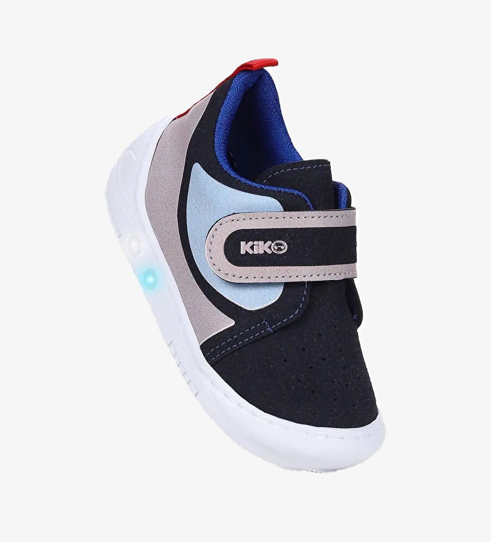 Kugan Cırtlı Işıklı Erkek Bebek Yürüyüş Spor Ayakkabı - Görsel 1