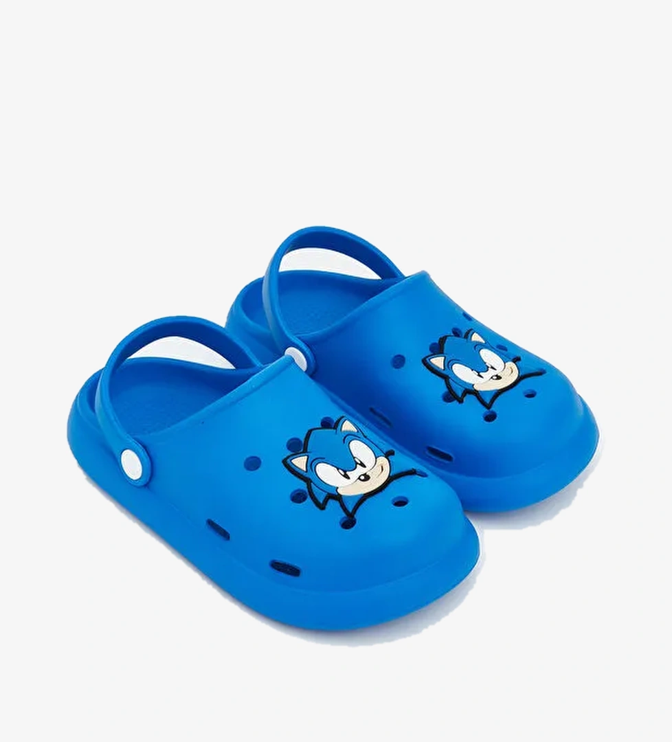 Sonic Baskılı Erkek Bebek Plaj Sandaleti - Görsel 1