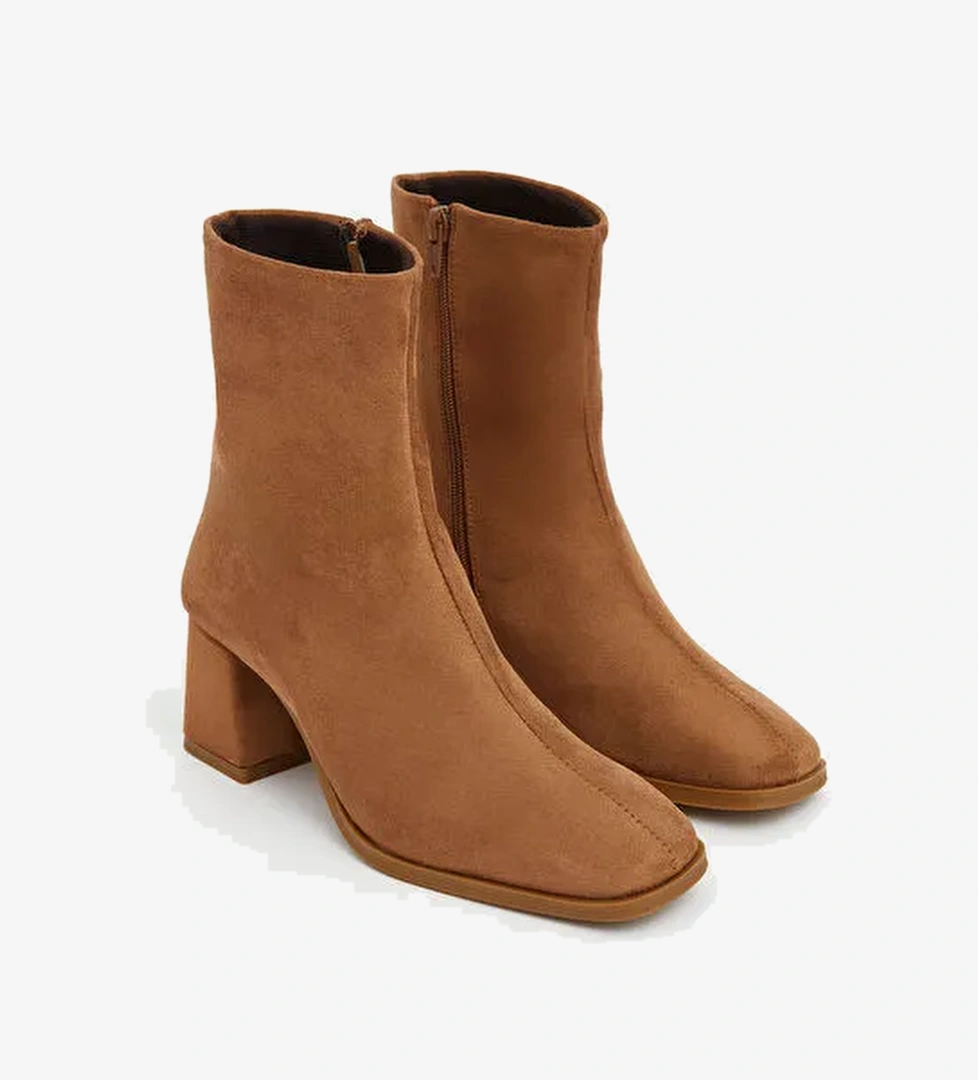 Lcw Steps Kahverengi Lcw Steps Süet Görünümlü Kadın Topuklu Bot