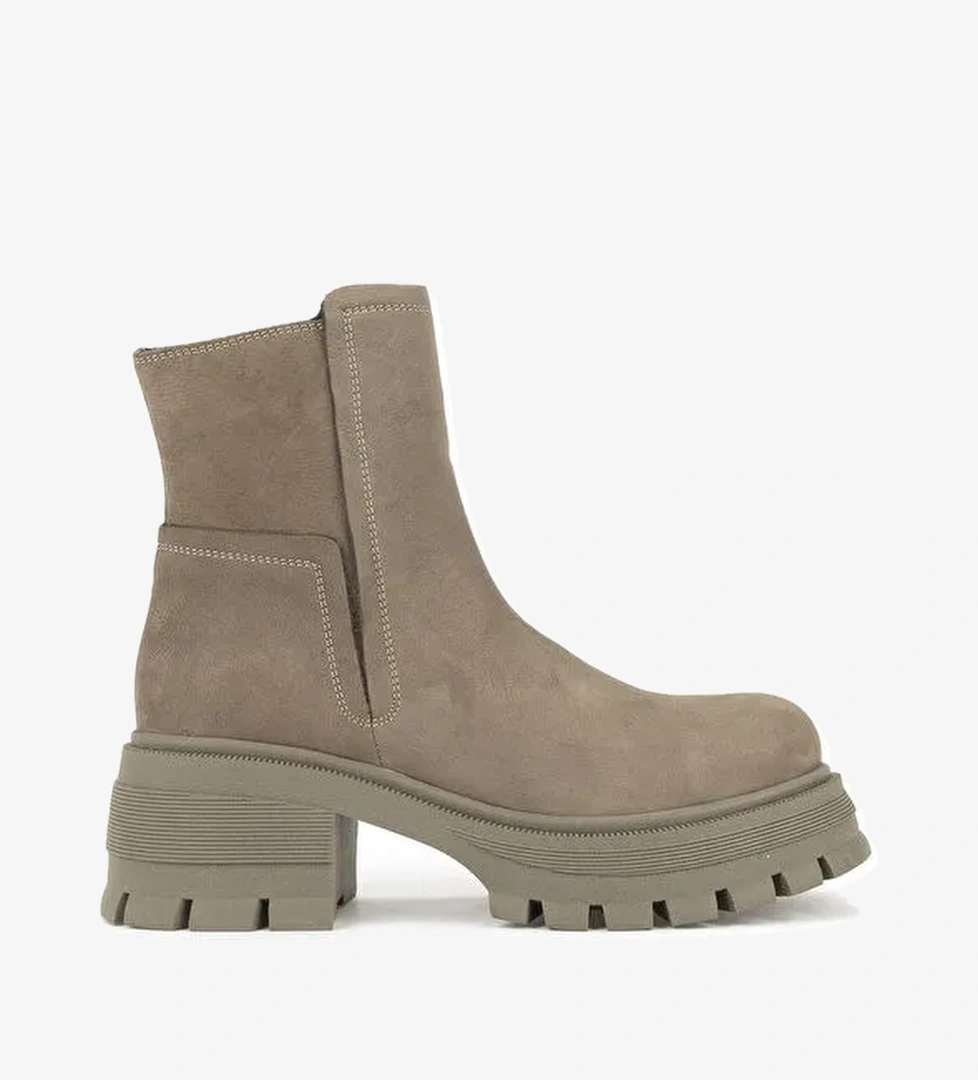 Kadın Hakiki Deri Bot 153359Z6152 Vizon - Görsel 1