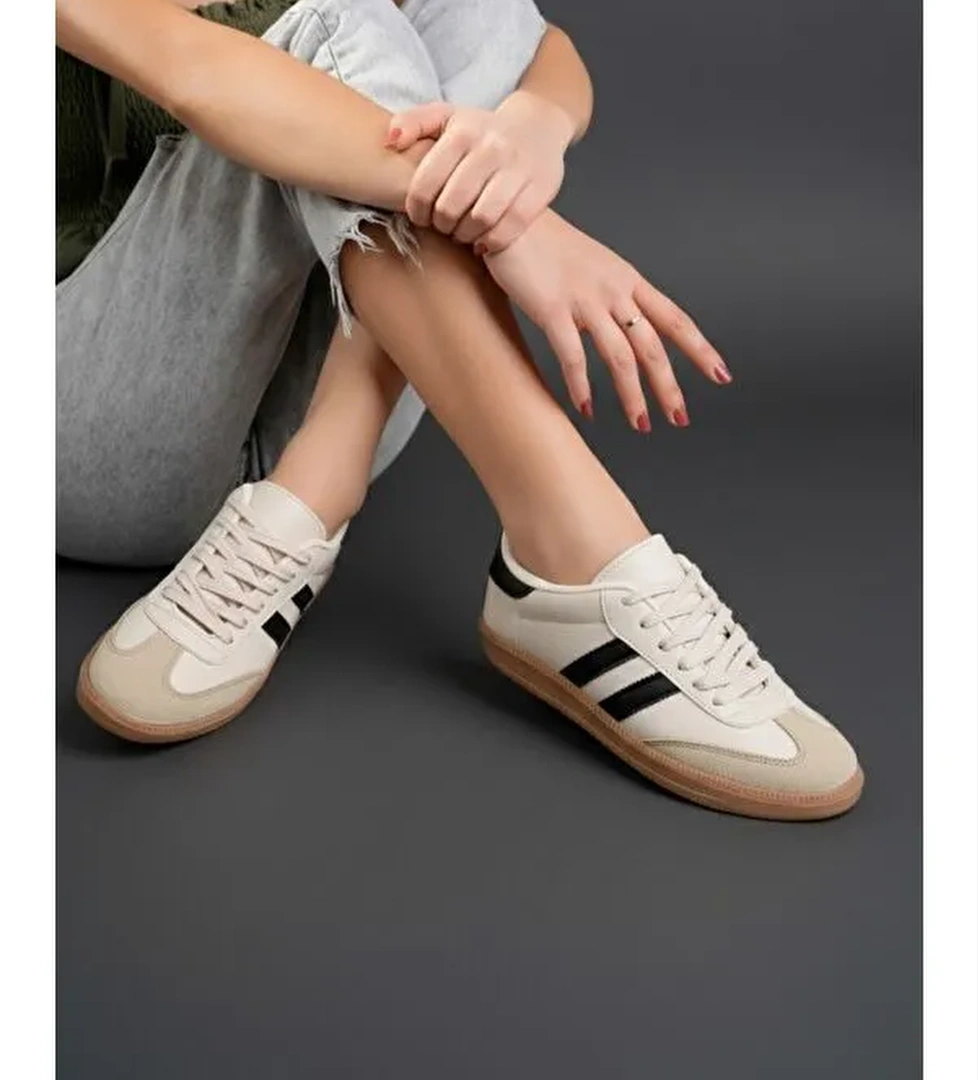 Muggo Dorgo Kadın Günlük Bağcıklı Yürüyüş Koşu Sneaker Spor Ayakkabı model görseli