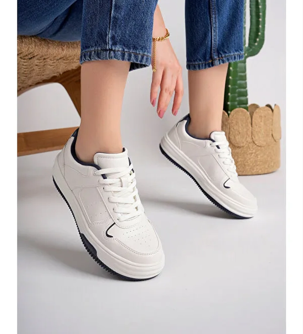 Lacivert Kadın Sneaker Günlük Ayakkabı - Görsel 1