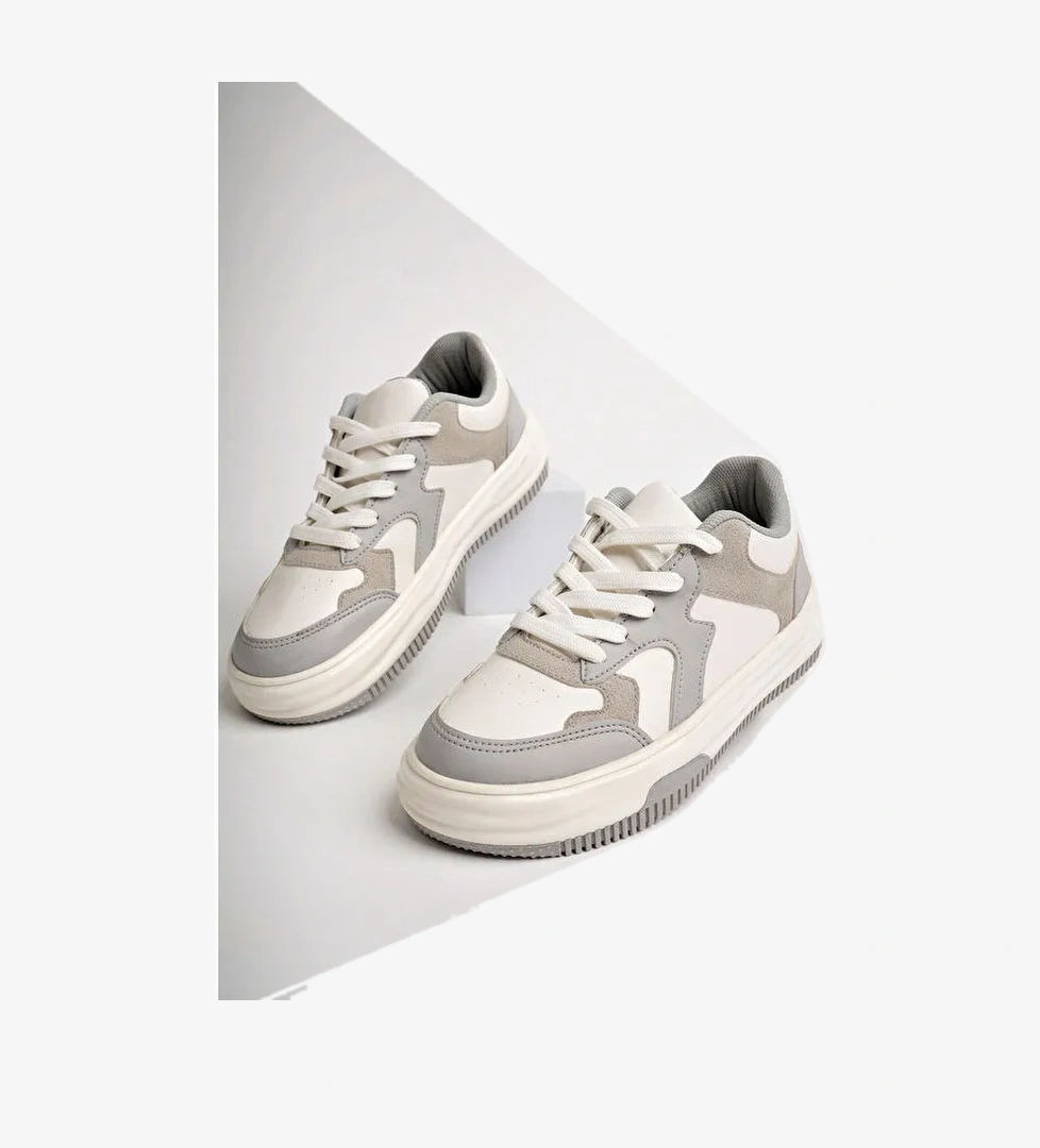 Gri Kadın Sneaker Günlük Ayakkabı - Görsel 1