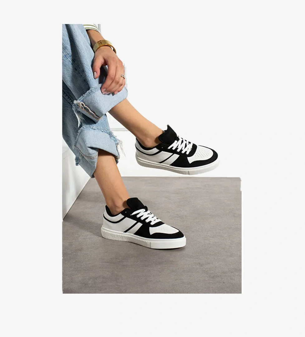 Siyah Kadın Günlük Sneaker Spor Ayakkabı - Görsel 1