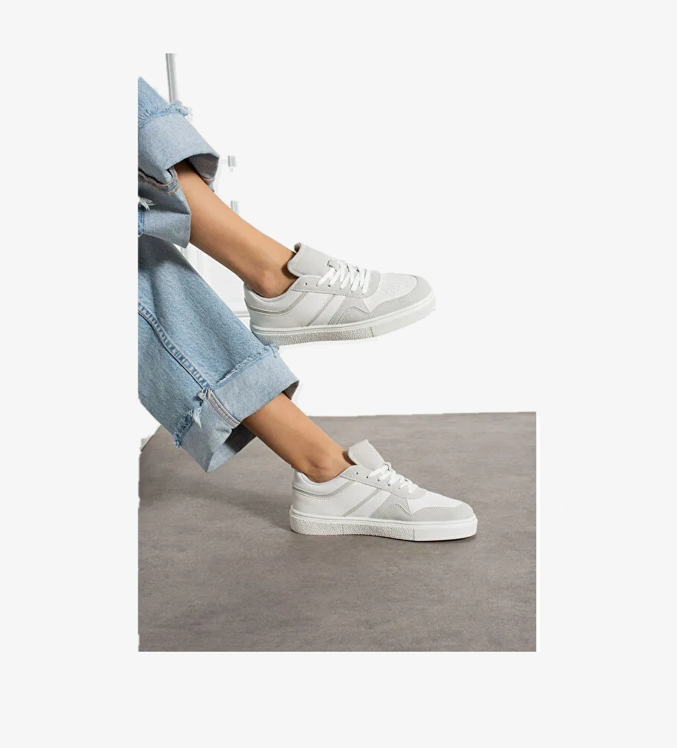 Gri Kadın Günlük Sneaker Spor Ayakkabı