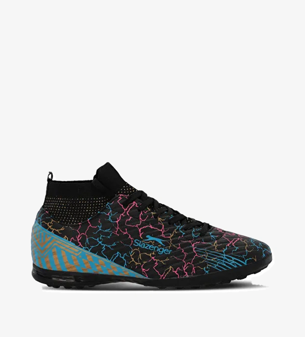 CORNER Erkek Halı Saha Siyah Futbol Ayakkabısı - Görsel 1