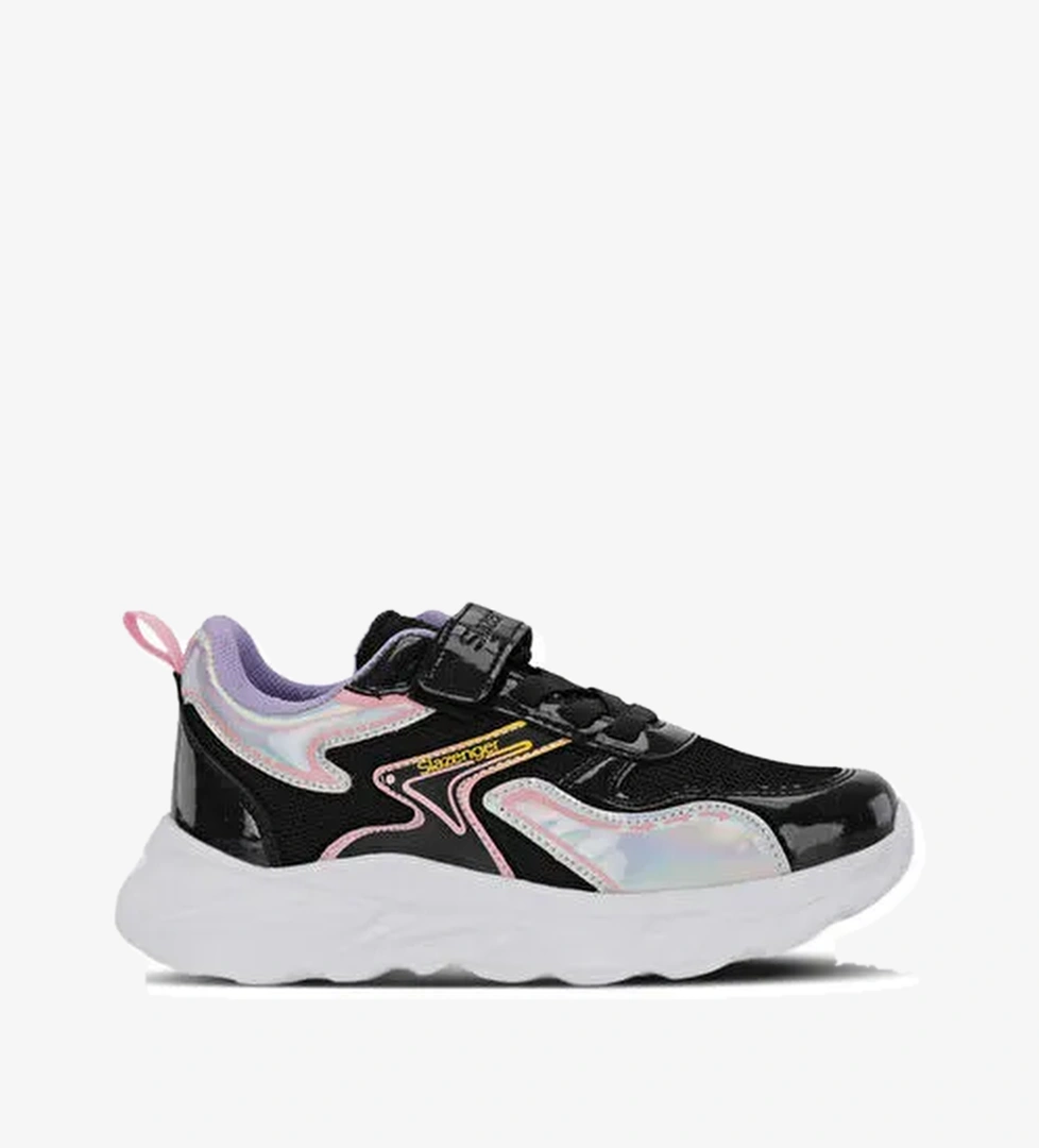 KAROLIS Kız Çocuk Cırt Cırtlı Siyah / Mor Günlük Spor Ayakkabısı - Görsel 1