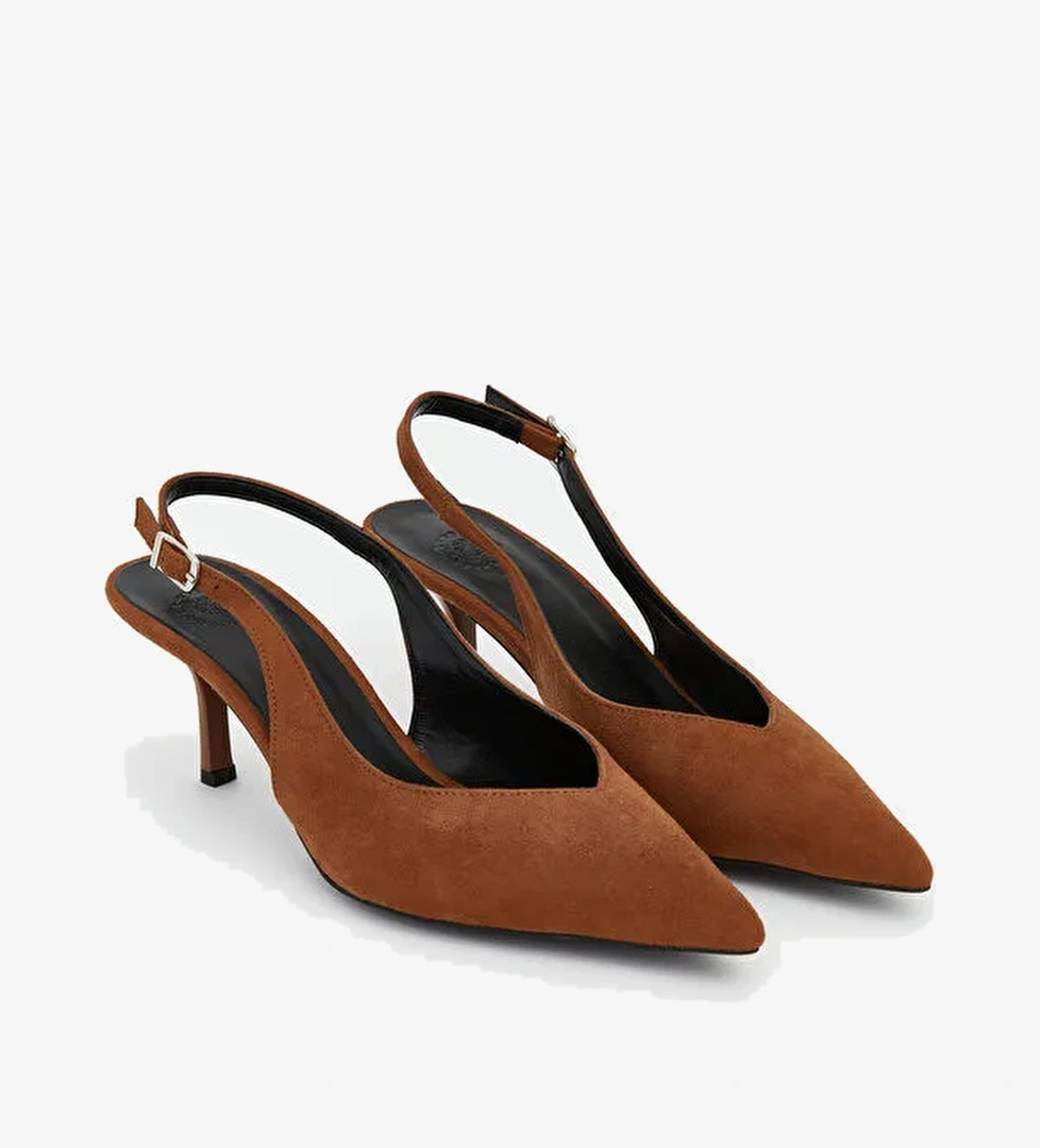 Lcw Steps Kahverengi Lcw Steps Sivri Burun Kadın Topuklu Ayakkabı