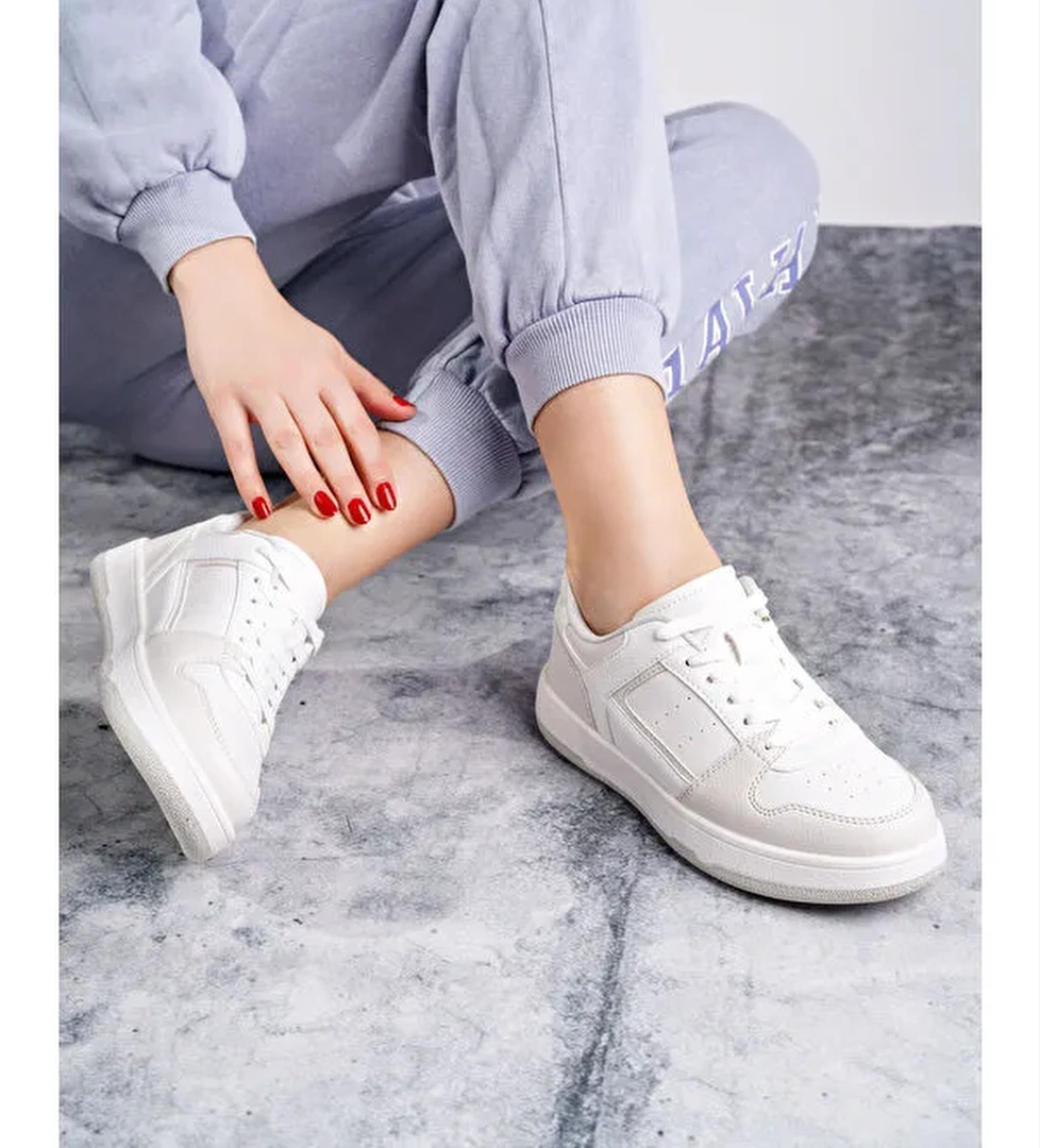 Bej Kadın Günlük Sneaker Ayakkabı - Görsel 1