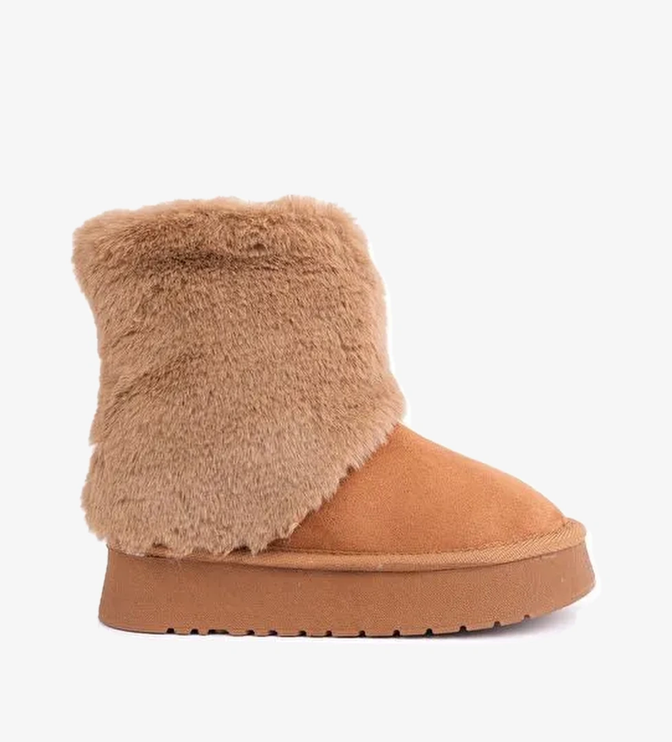 COZY Kürklü Kalın Taban Çocuk Kışlık Mini Bot