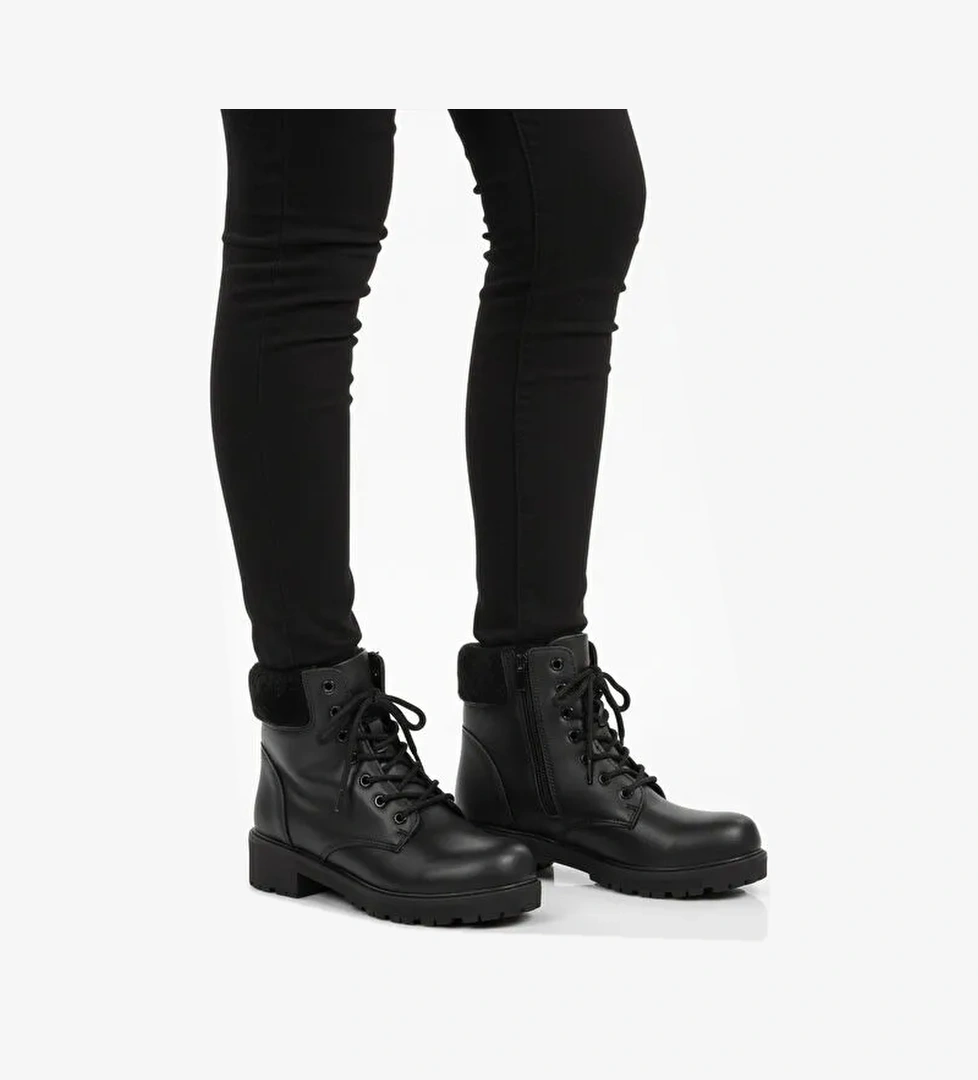 Ayakmod Siyah İçi Polarlı Kaymaz Kadın Bot Marc 4030 Z model görseli