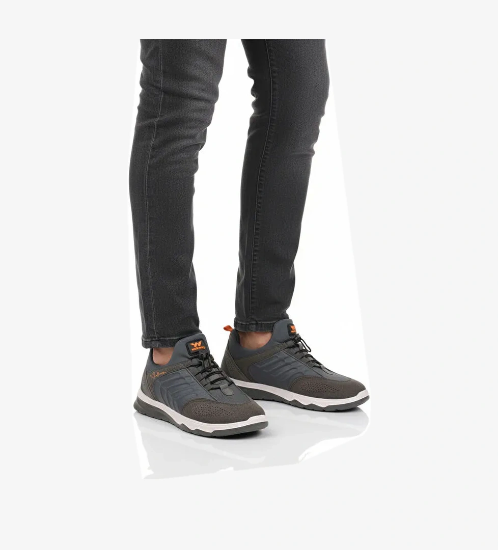 Füme Elastik Bağcıklı Hafif Esnek Erkek Spor Ayakkabı Dong 2534 M