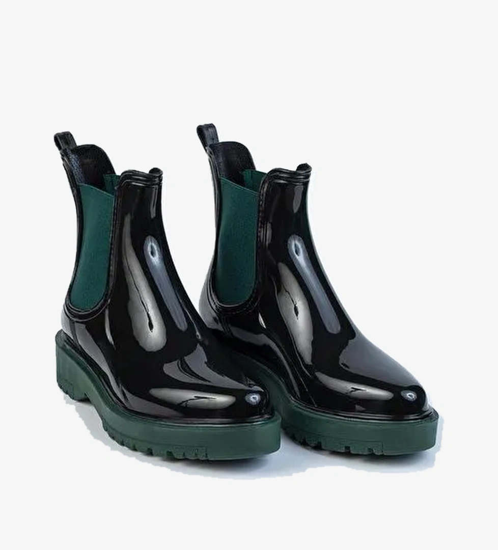 Parlak Chelsea Yağmur Botu