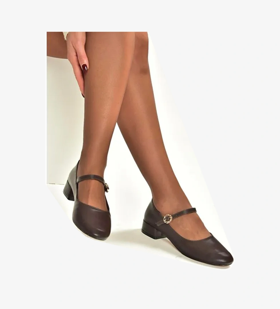 Kahverengi Kadın Topuklu Ayakkabı V250660809