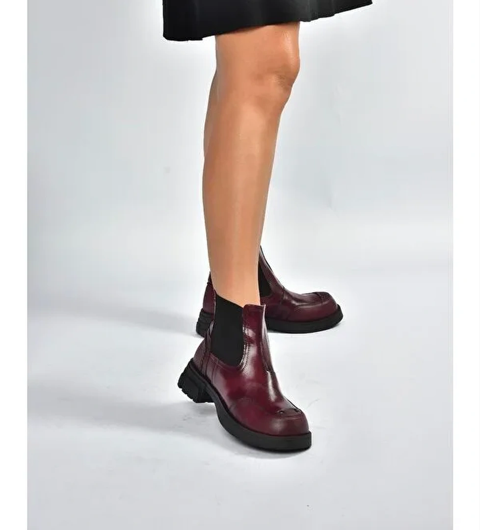 Bordo Kadın Bot V312402609 - Görsel 1