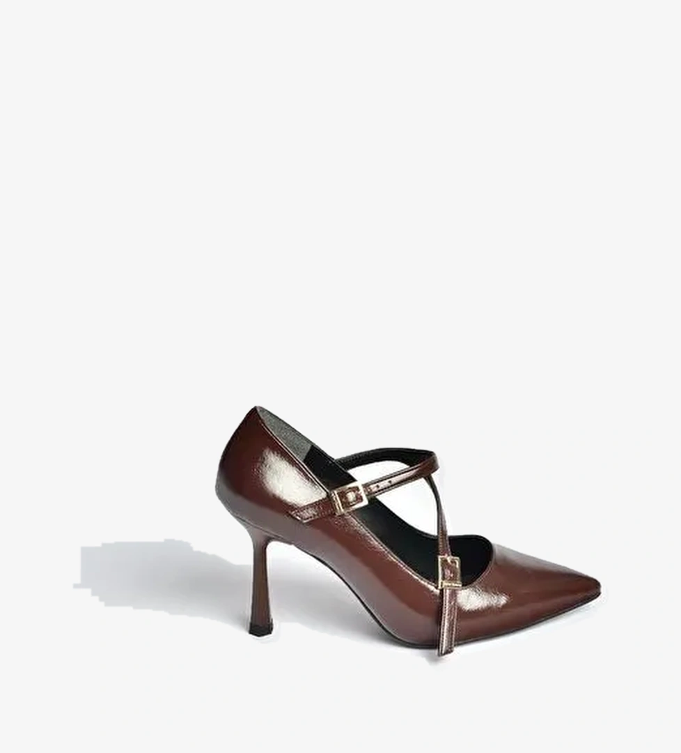 Fox Shoes Siyah Kahverengi Kadın Topuklu Ayakkabı V820467260 model görseli