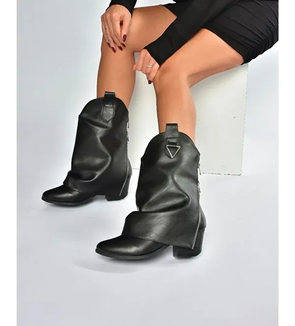 Siyah Kadın Bot V973601009 - Görsel 1