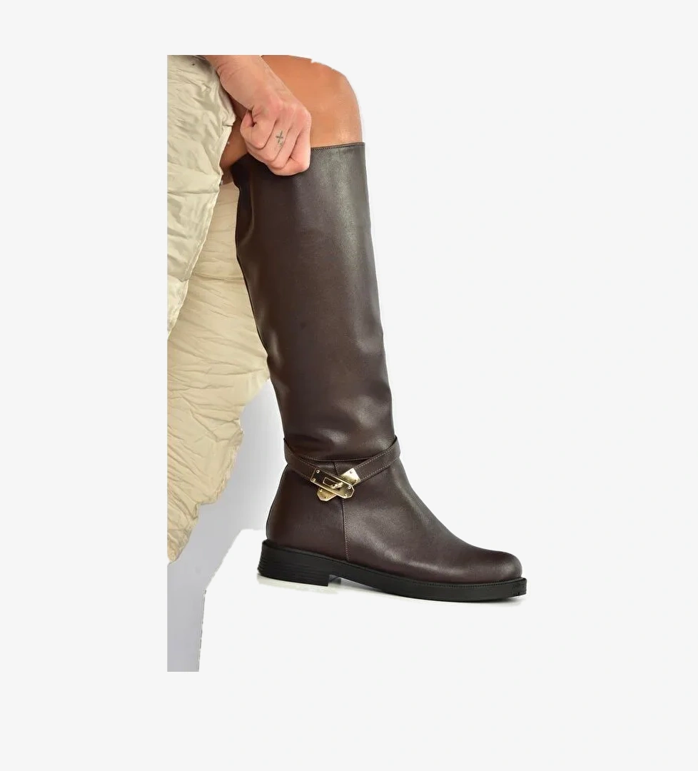 Kahverengi Kadın Çizme V726717109