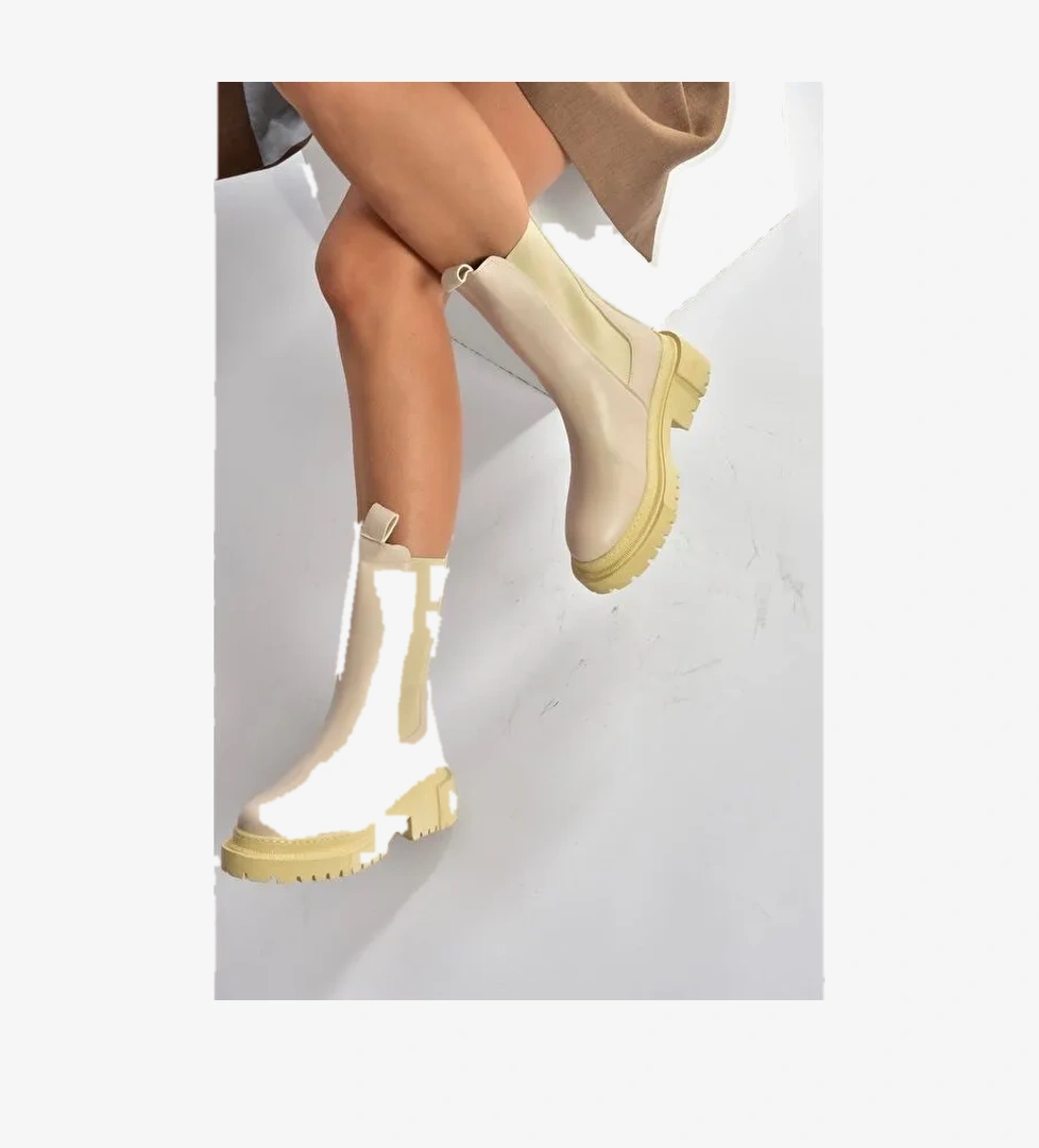 Bej Kadın Bot V652549009 - Görsel 1