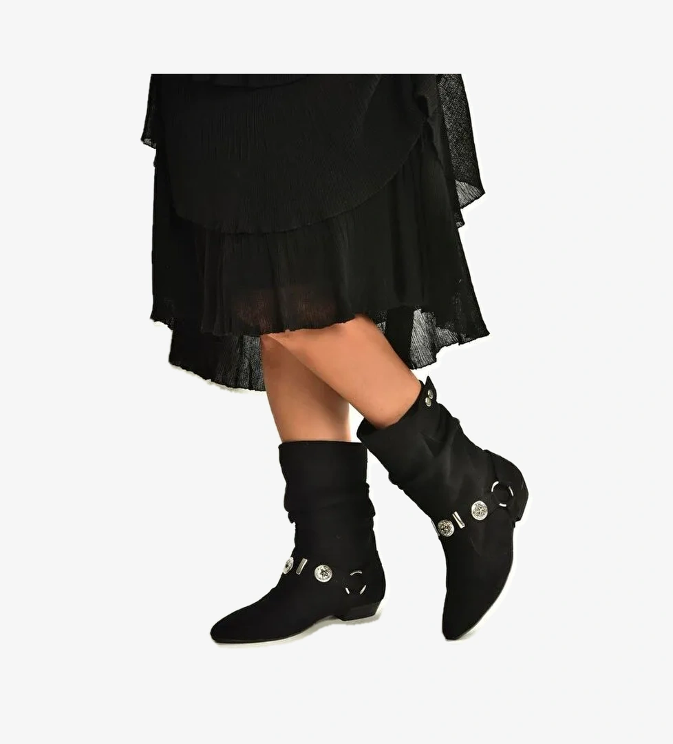 Siyah Kadın Bot V380519002 - Görsel 1