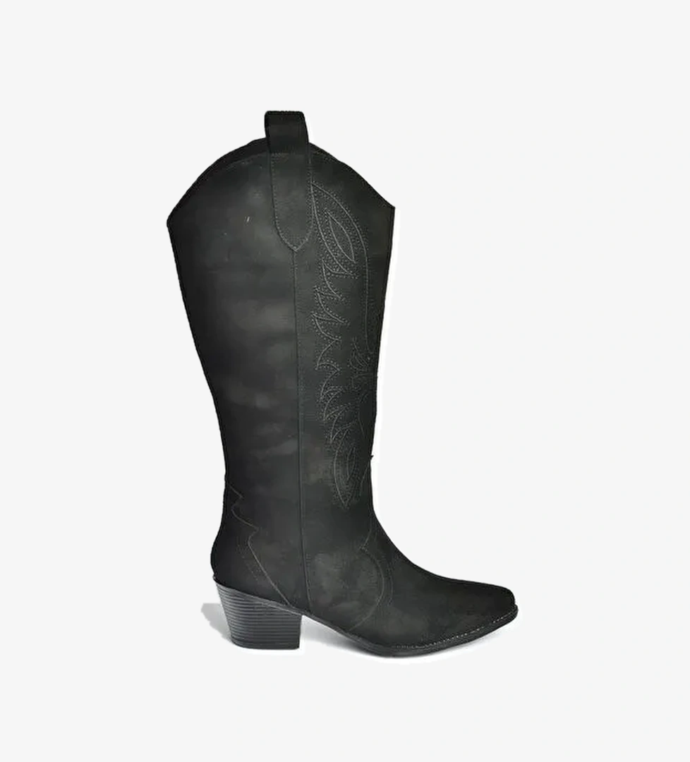 Fox Shoes Siyah Taba Kadın Çizme V820356002 model görseli