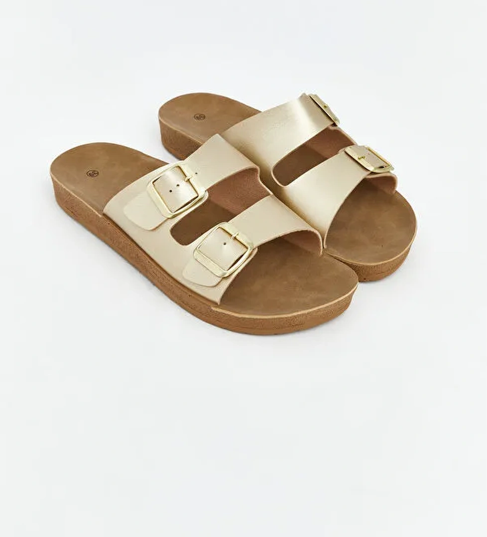 Lcw Steps Bej Lcw Steps Çift Bantlı Kadın Terlik