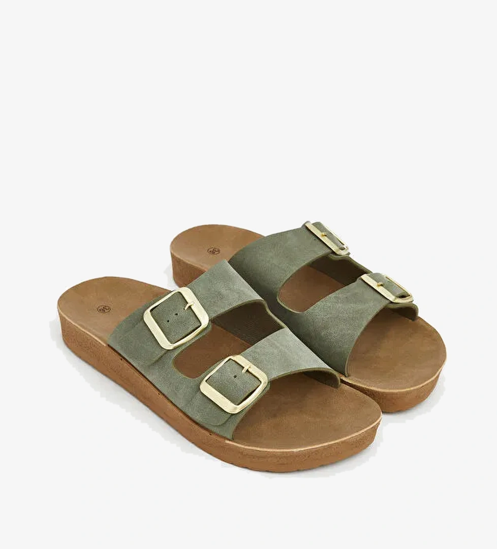 Lcw Steps Bej Lcw Steps Çift Bantlı Kadın Terlik