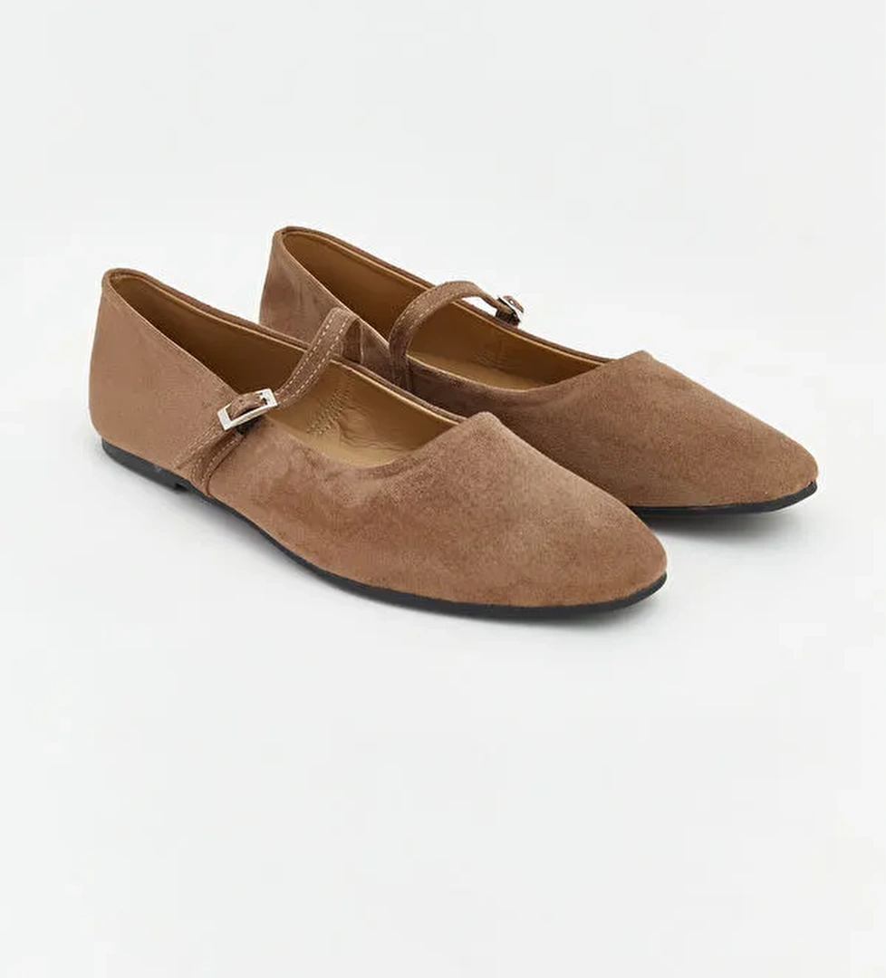 Lcw Steps Kahverengi Lcw Steps Deri Görünümlü Kadın Babet