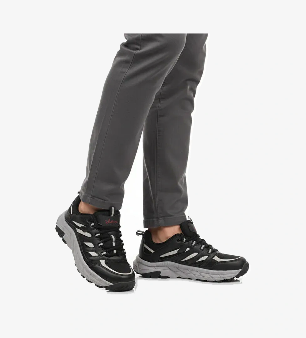 Siyah Buz Bağcıklı Kaymaz Erkek Outdoor Ayakkabı Sedona M - Görsel 1