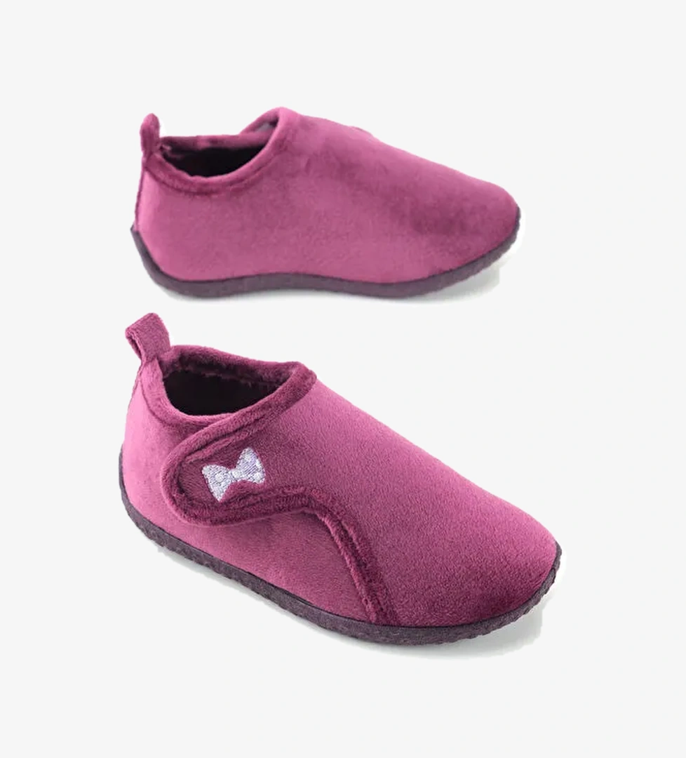 Gezer Kışlık Kız Çocuk PVC Rahat Taban Cırt Cırtlı Ayarlanabilir Ev Okul Kreş Panduf Ayakkabı model görseli