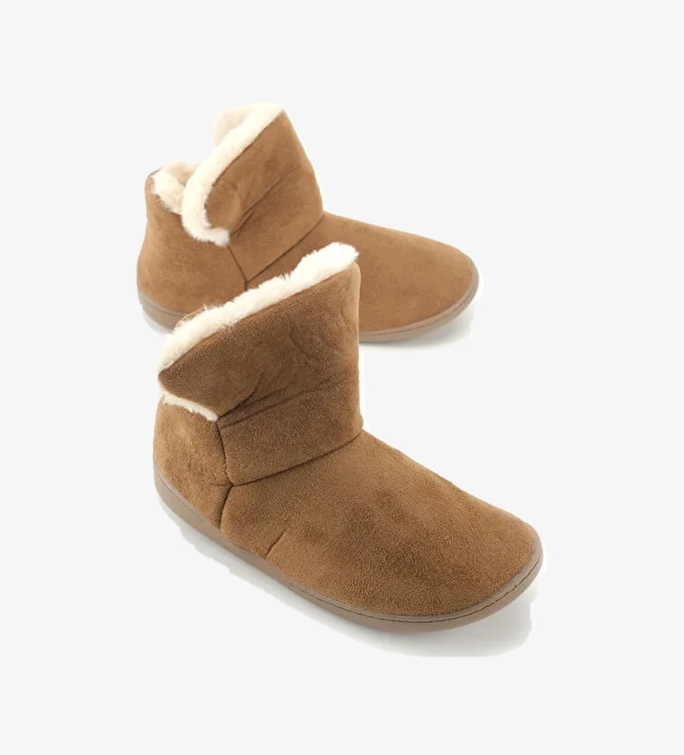 Kadın Kışlık İçi Pelüşlü Rahat Taban Ev Bahçe Panduf Bot - Görsel 1