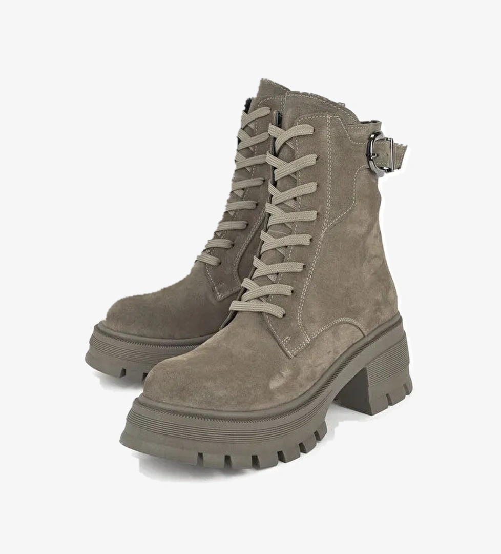 Kadın Hakiki Deri Bot 153359Z6162 Vizon - Görsel 1