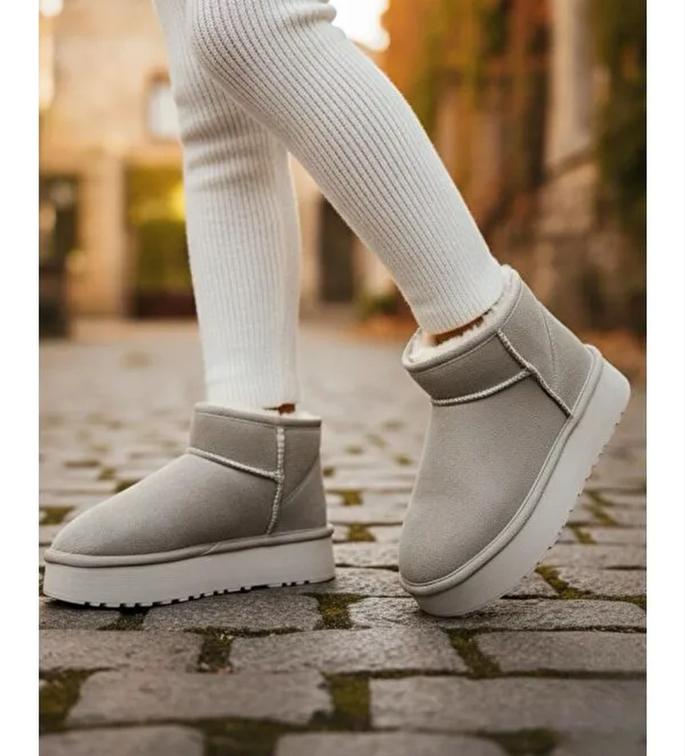 Frz F200 İçi ve İç Tabanı Kürklü Termal Kız Çocuk Süet Bot - Görsel 1