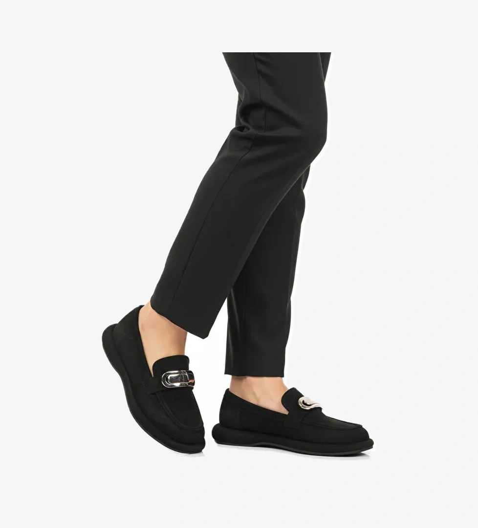 Ayakmod Siyah Süet Kadın Casual Ayakkabı 547828 Z model görseli