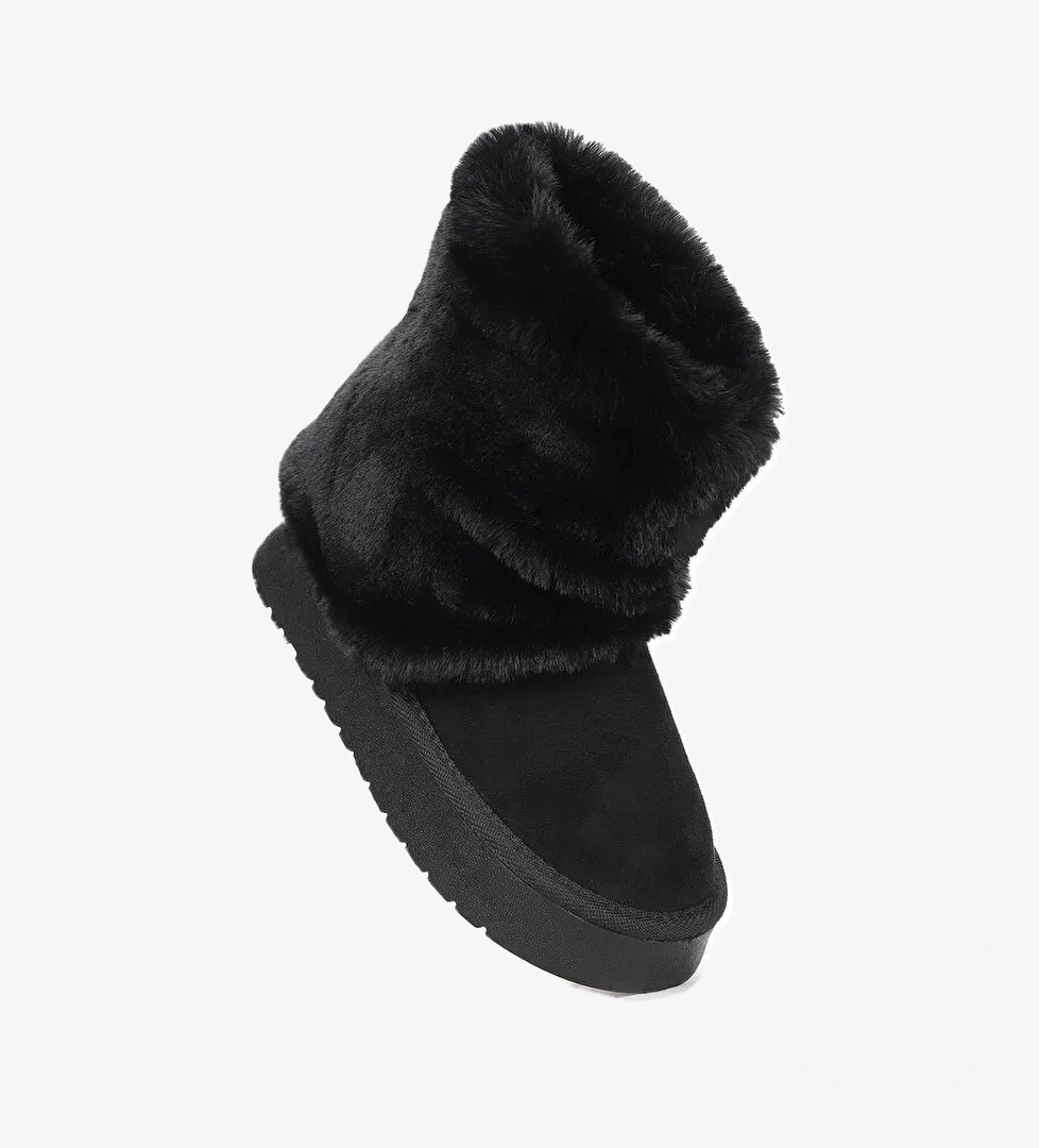 Nera Kürklü Kız Çocuk Süet Bot Ayakkabı