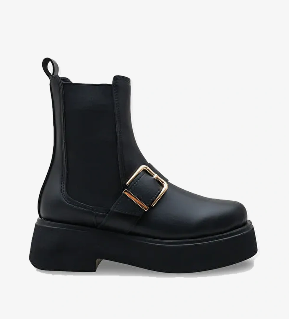 Gennie Yuvarlak Burunlu Yandan Trak Tabanlı Kadın Bot