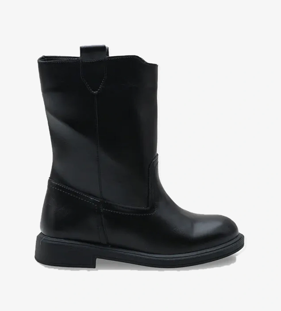 Emmye Kadın Siyah Yuvarlak Burun Bot