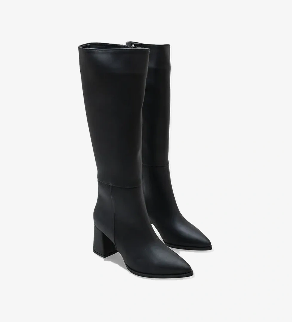 Betti Kadın Siyah Sivri Burun Çizme - Görsel 1