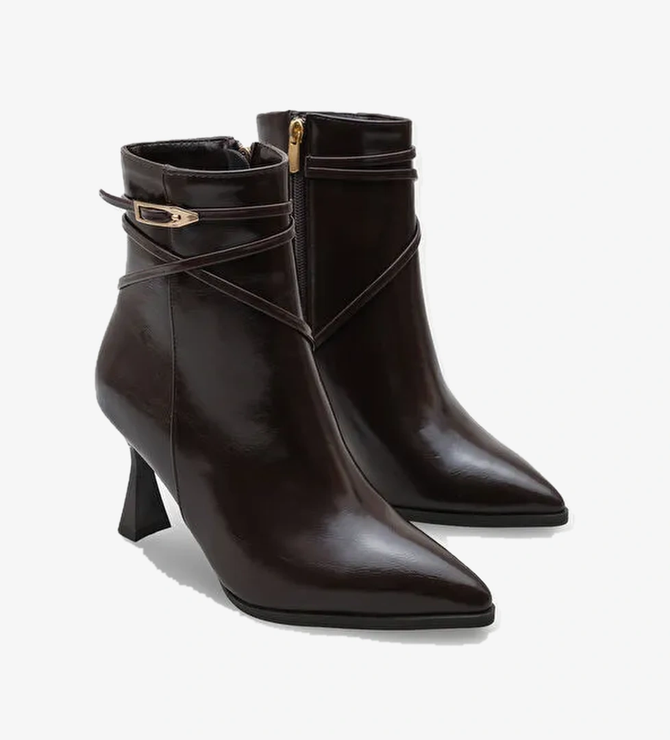 Capone Outfitters Lilli Kadın Kahverengi Sivri Burun Bot Kbot model görseli