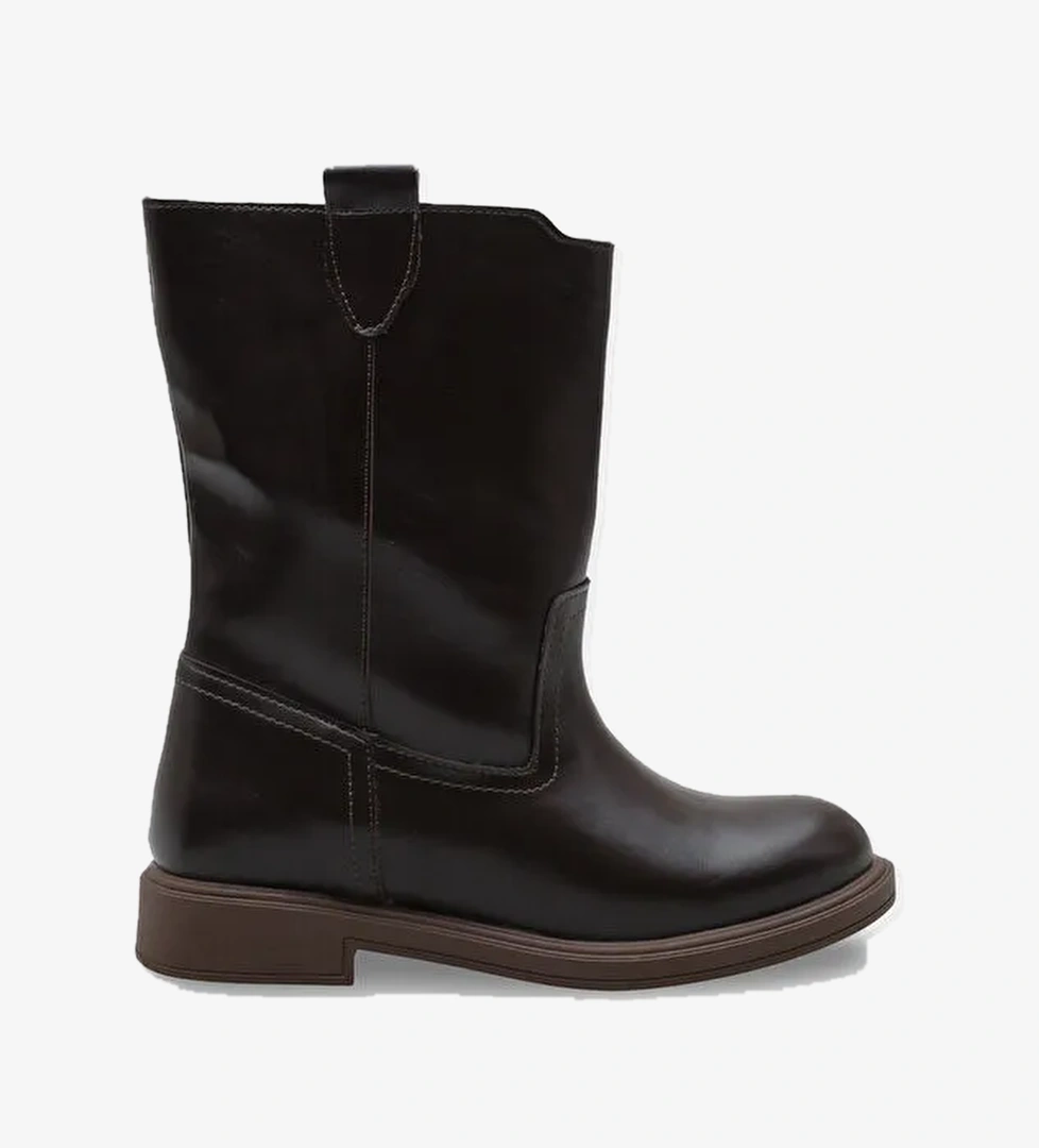 Emmye Kadın Koyu Kahverengi Bot - Görsel 1