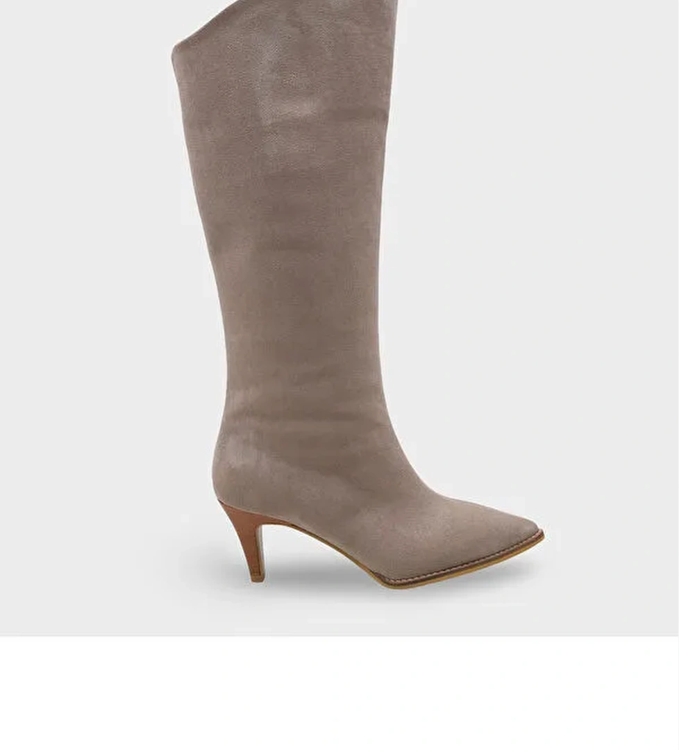 Essy Kadın Vizon Sivri Burun Çizme - Görsel 1