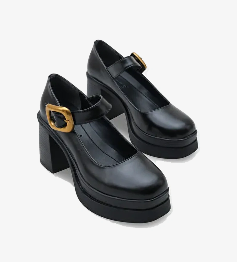 Michelina Yüksek Tabanlı Topuklu Tokalı Kadın Ayakkabı