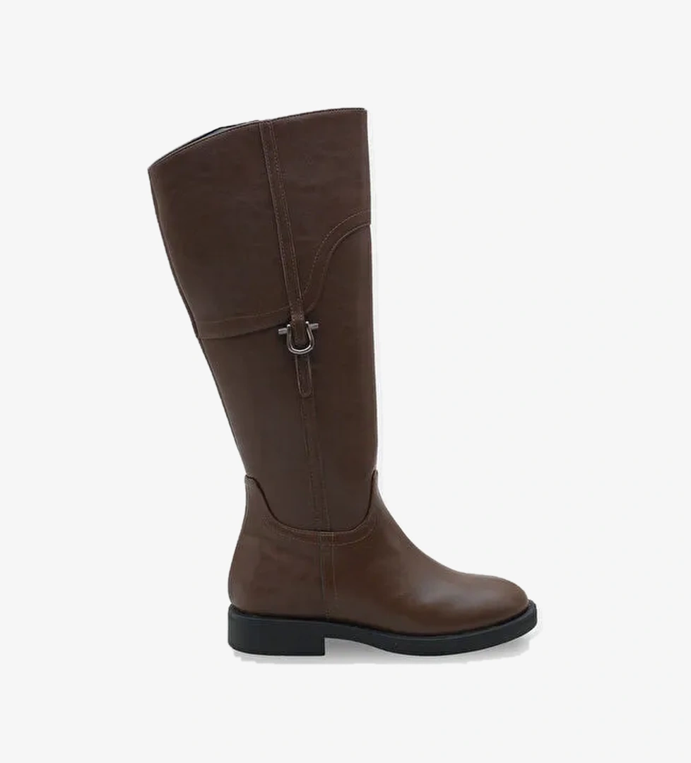 Capone Outfitters Tokalı Binici Fermuarlı Kadın Çizme model görseli