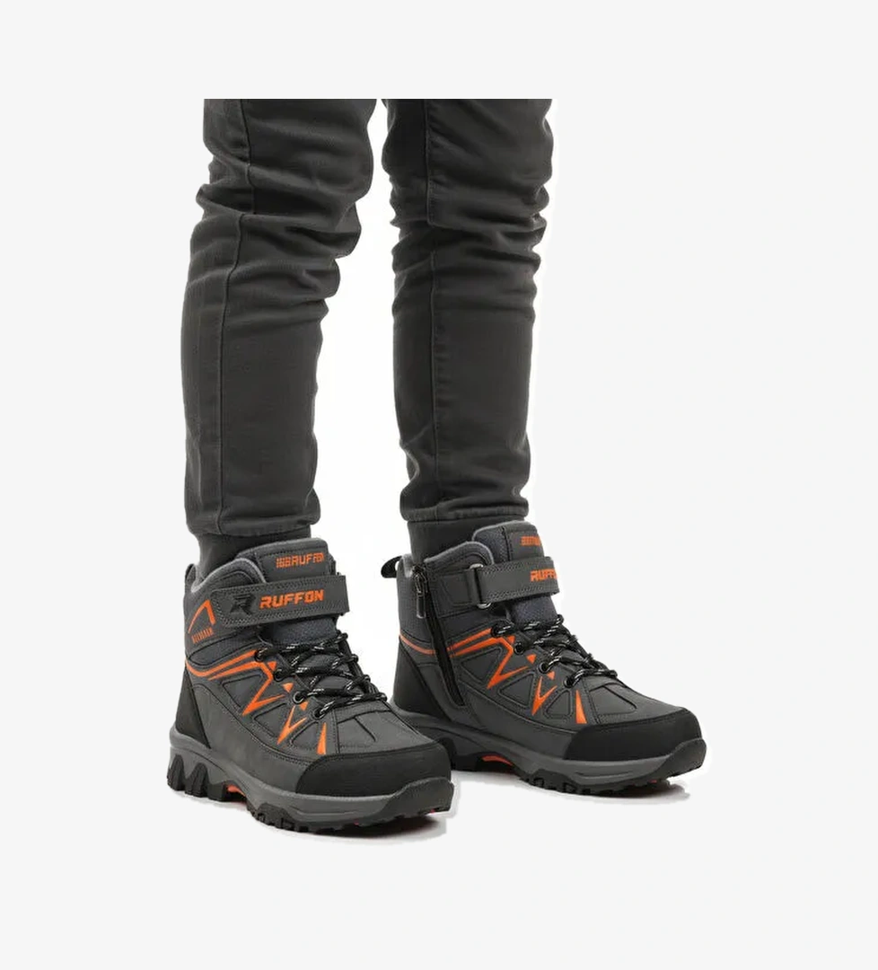 Füme Turuncu Polarlı Kaymaz Çocuk Outdoor Bot 2301 F