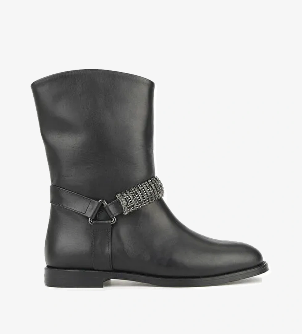 Kadın Hakiki Deri Çizme 1531030Z25110 Siyah - Görsel 1