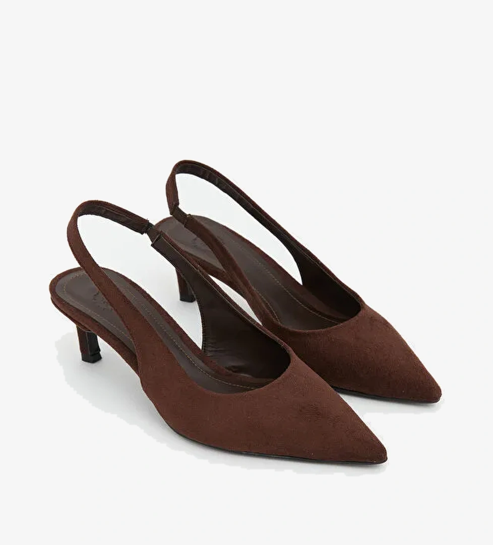 Lcw Steps Kahverengi Lcw Steps Sivri Burun Kadın Topuklu Ayakkabı