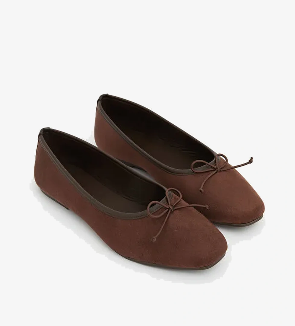 Lcw Steps Kahverengi Lcw Steps Süet Görünümlü Kadın Babet